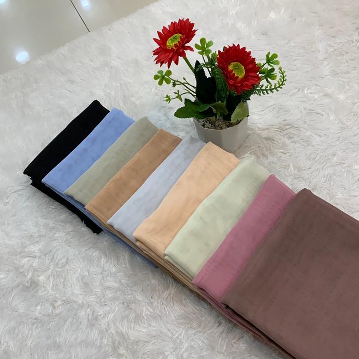 Jilbab polos napocut plain paris original