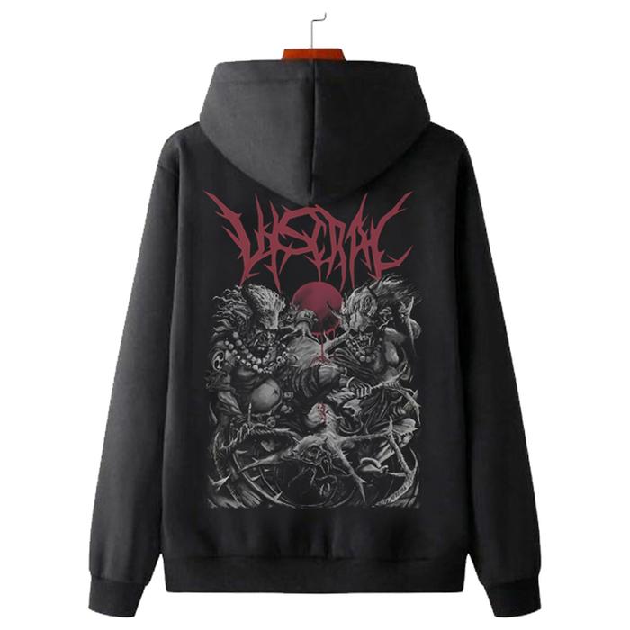 Sweater VISCRAL EGOCENTRIC Hoodie Bahan Cotton Fleece | Ritsleting & Jumper | Pullover & Zipper Hood