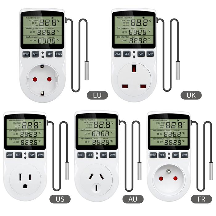 Timer Socket Digital Thermostat 220v Temperature Controller Socket