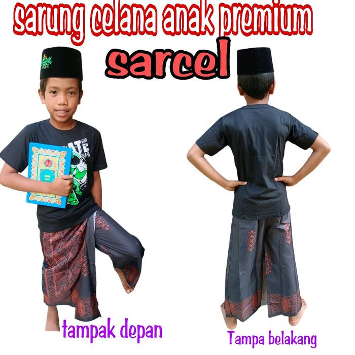 sarung celana anak laki laki sarcel instan usia 2-13tahun Motif Muslim Katun Batik Koko Panjang Baju