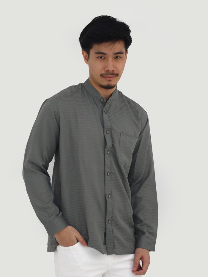 FOREX Kemeja Koko Pria Omar Lengan Panjang Regular Fit