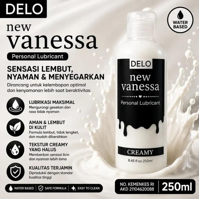 Frisdw Lubricant Delo New Vanessa Creamy Personal Lubricant 250Ml Pelumas Waterbased