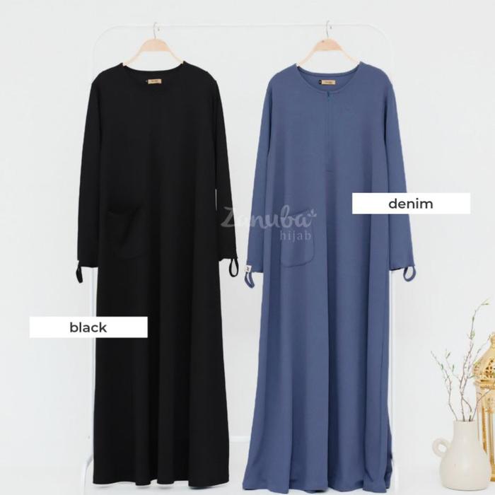 Gamis kaos tebal adem gamis kaos lengan panjang baju gamis wanita dewasa gamis zanuba Dress Muslim