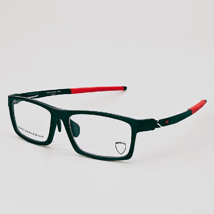 Mag Gauge Lite - Frame Kacamata Pria Wanita Sporty Elegan Bahan TR90 Magnesium Hitam Doff Merah Ultr