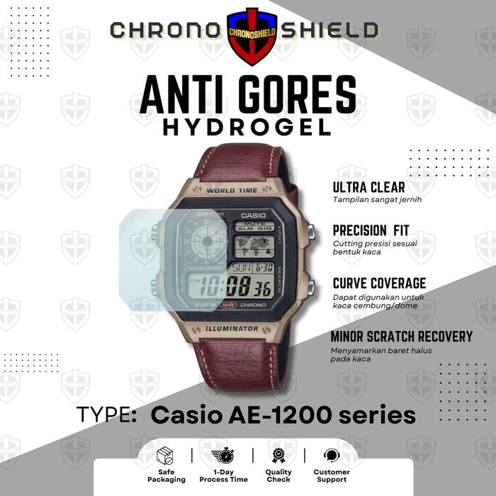 Anti Gores Hydrogel untuk Jam Casio AE1200 AE 1200 AE-1200W Antigores Chronoshield
