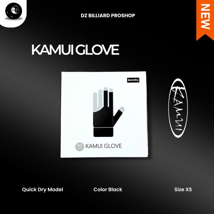 KAMUI GLOVE QIUCK DRY SIZE XS BLACK & RED