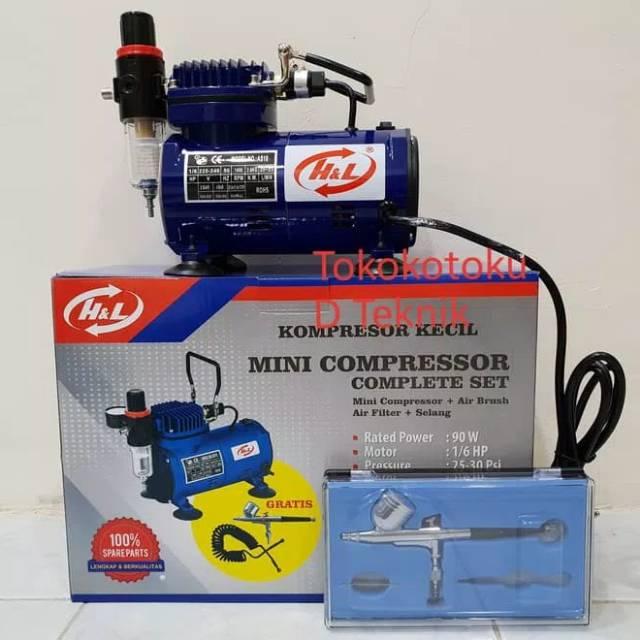 Kompresor Mini Compressor Complete Set With Air Brush H&L
