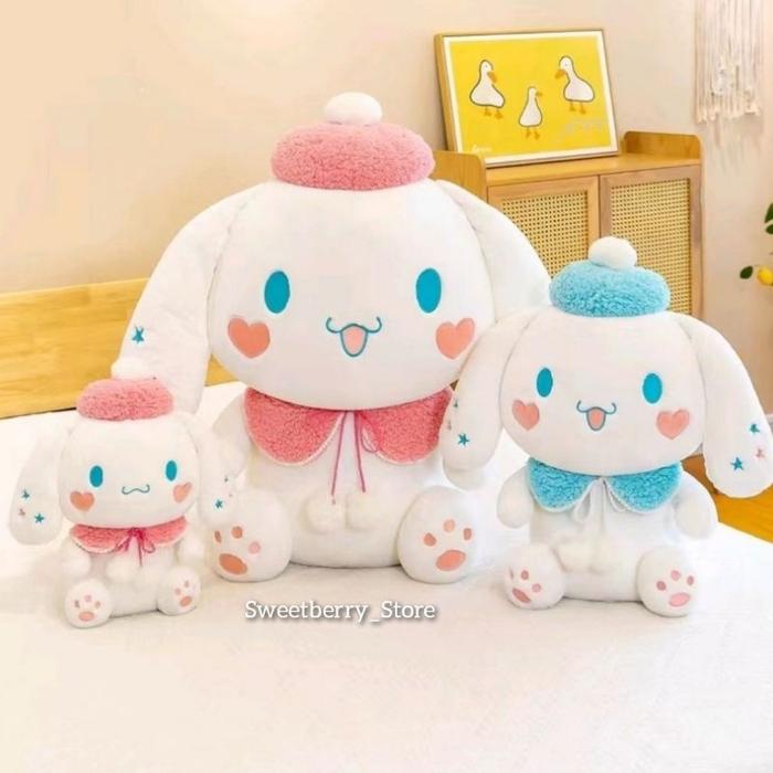 Boneka Lucu Cute Cinnamoroll Topi 38cm 55cm