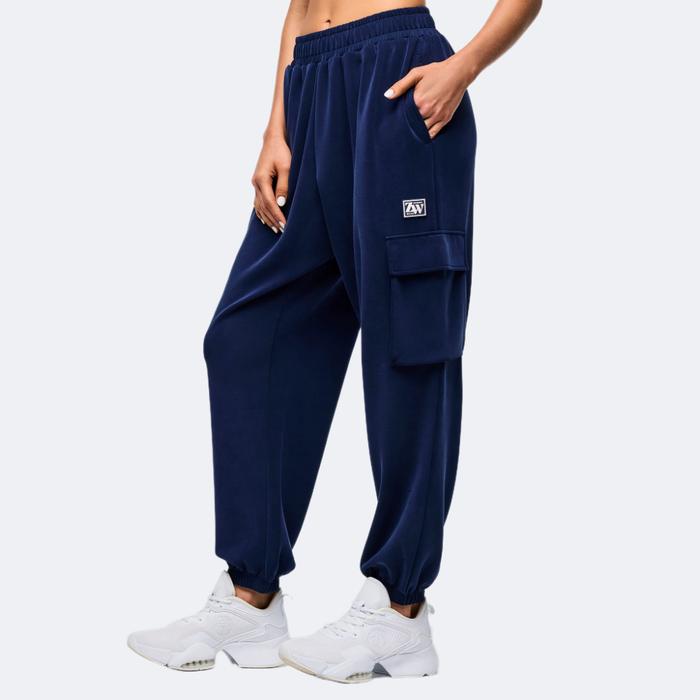 Zumba Wear Apres Zumba Modal Slouch Cargo Pants - Celana Zumba Wanita/Pria Biru Indigo dengan Desain