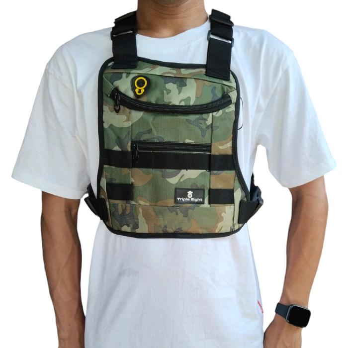 Tas dada tactical army multifungsi tas bergaya tas armor loreng rompi militer tas gaya anti peluru k