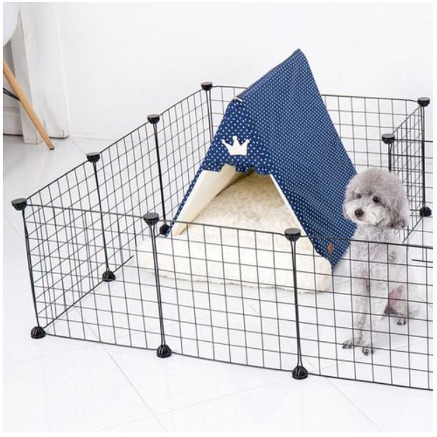 Pet Cage Besi Kandang hewan/Diy Kandang Hewan Peliharaan / Kandang Anjing Pagar BesiKandang 35*35cm