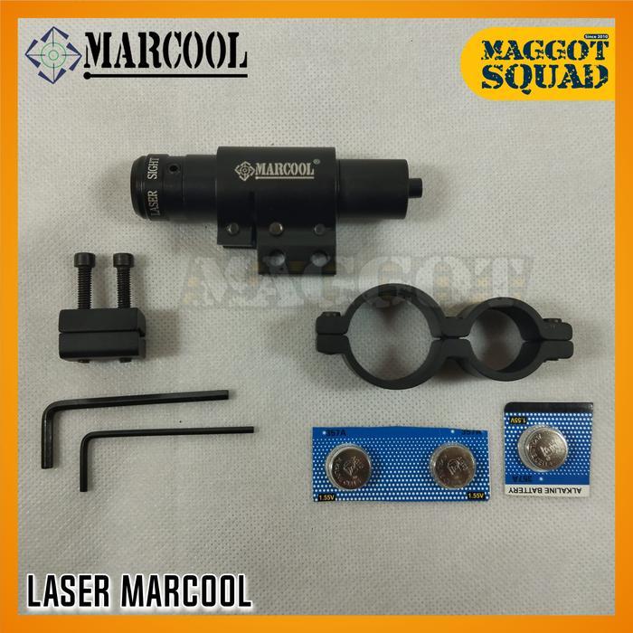 STOK TERBATAS !!!! MARCOOL RED LASER SCOPE MERAH + RAIL MOUNTING TERJANGKAU