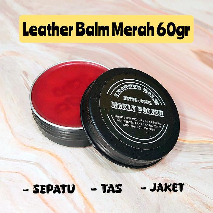 Leather Balm/Semir Sepatu Merah untuk perawatan jaket, tas, sepatu dan produk lainnya
