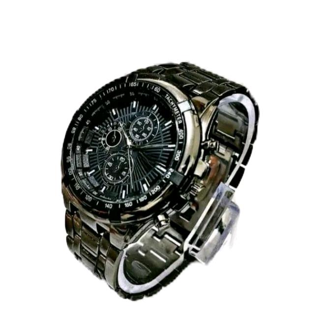 TERLARIISS Jam Tangan Rantai Pria Model Bulat Keren Tebal Dengan Desain Chronograph dan Tachymeter