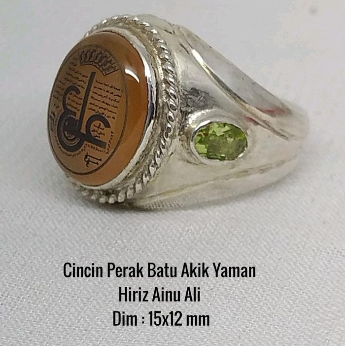 Cincin Perak Batu Akik Yaman Hiriz Ainu Ali