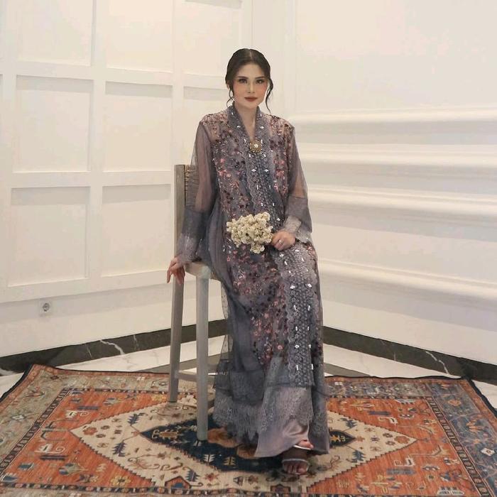 Dress Grey | Dress Abu abu | Gaun Grey | Dress Pesta | Dress Premium | Dress Jumbo | Dress Brokat |