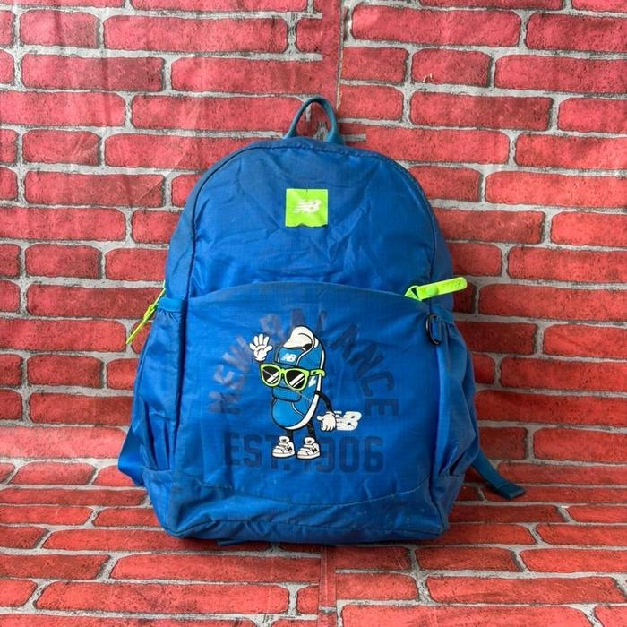 TAS RANSEL SEKOLAH ANAK TK NEW BALANCE  SECOND BRANDED BIRU / TAS RANSEL ANAK NB SECOND BRANDED