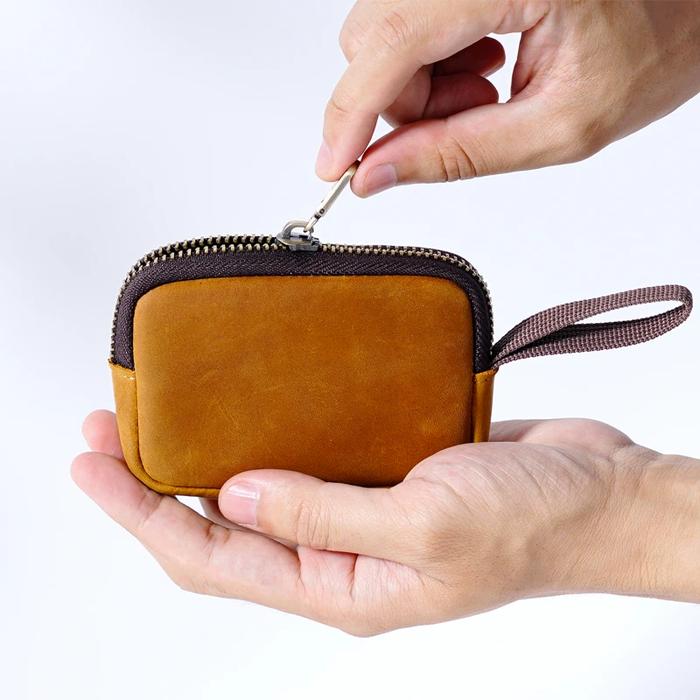 Dompet Koin Kulit Sapi Asli - Dompet Wanita Koin Asli Kulit Premium - Dompet Kulit Sapi