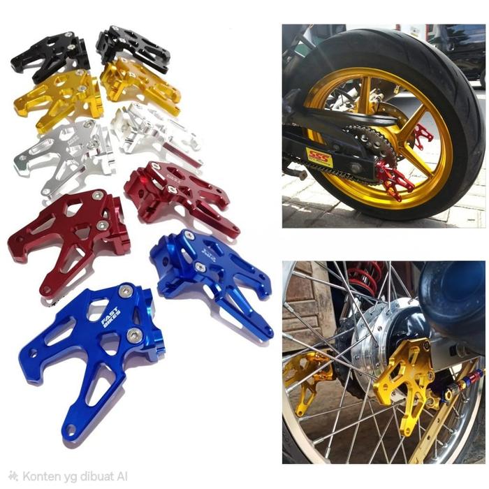 Stand Hook Stelan Rantai Variasi FULL Cnc Universal untuk Motor Vixion Cbr150r Satria Fu Sonic Mx Ki