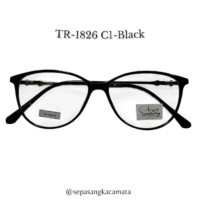 1826-Frame Metal Besi Titanium Sepasang Kacamata Eyewear Lensa Glasses Kualitas Optik Standar Ringan