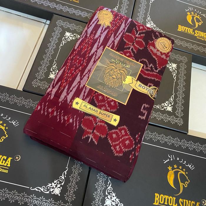 Sarung Tenun Goyor ATBM (Warna Merah)