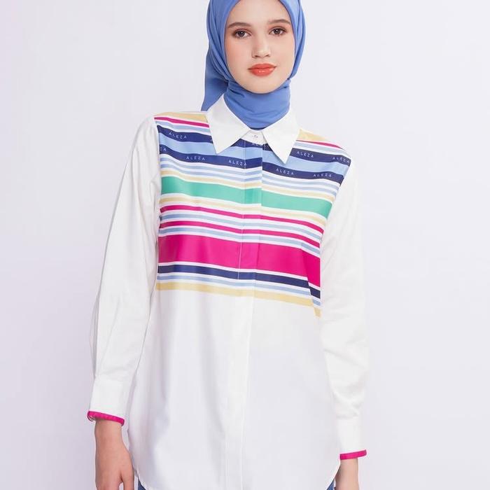 Meira Shirt Mix by Aleza label New one Wanita