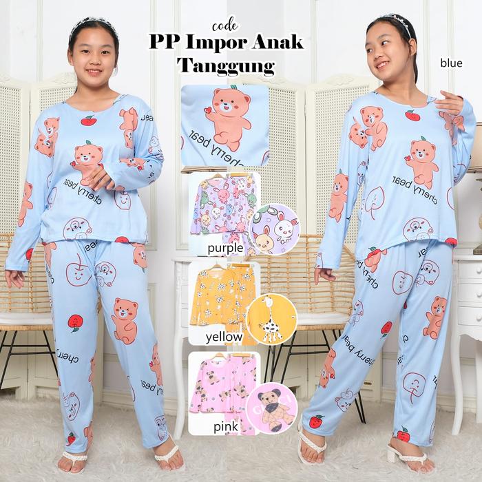SJ - PP BAJU TIDUR ANAK IMPORT PRINTING PREMIUM PIYAMA ANAK ABG TANGGUNG DEWASA FIT TO L RANDOM MOTI