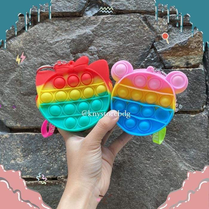 [100]DOMPET KECIL UNTUK COIN POP IT RAINBOW