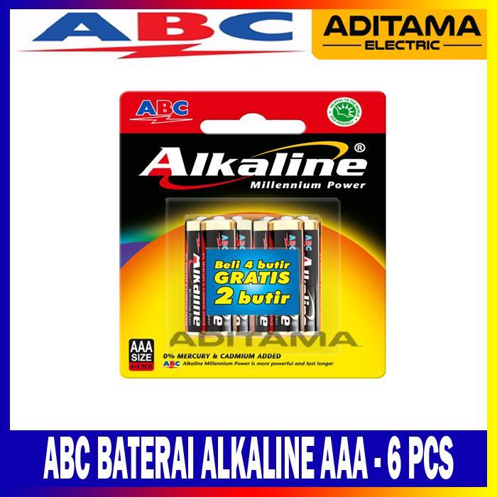 BATERAI ABC ALKALINE AAA/A3- 6Pcs | BATTERY ABC ALKALINE AAA - 6Pcs