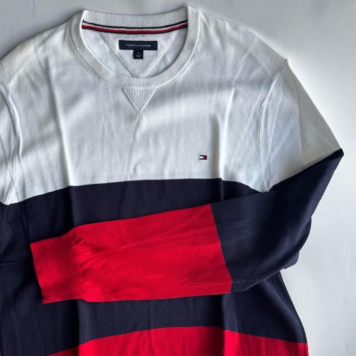Preloved Sweater Tommy Hilfiger Tricolor