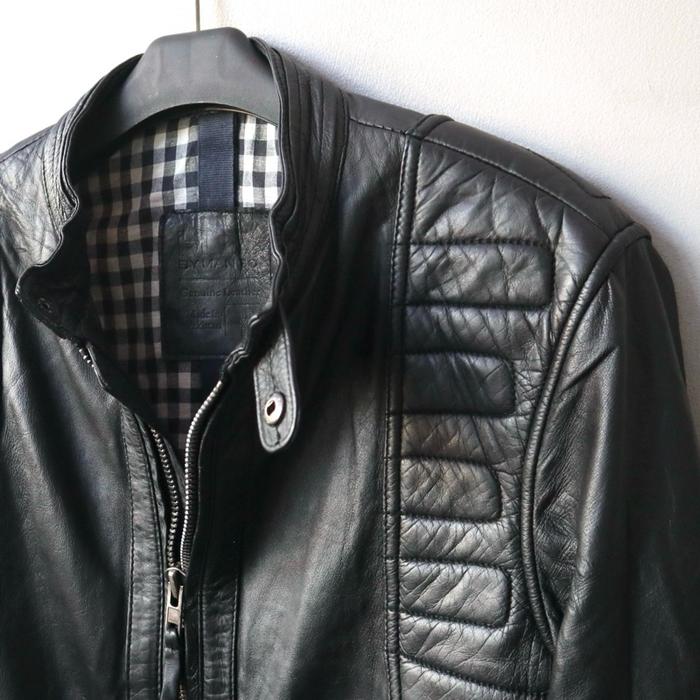 Mango Man size L kulit domba Jaket kulit asli biker quilted racing caferacer jaket motor touring gen