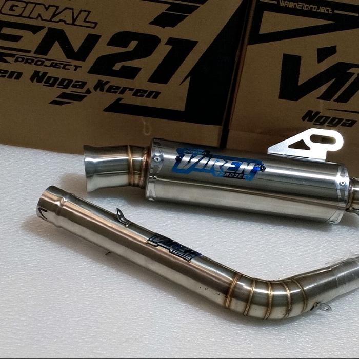 knalpot original ViREN 21 model salemba, model cobra  buat semua motor all matic, vsrio, beat, Mio, 