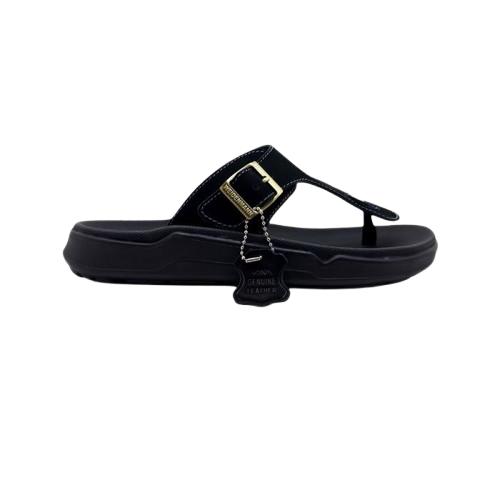 Sandal Kulit Kasual Pria Weidenmann BZ - 801 Black