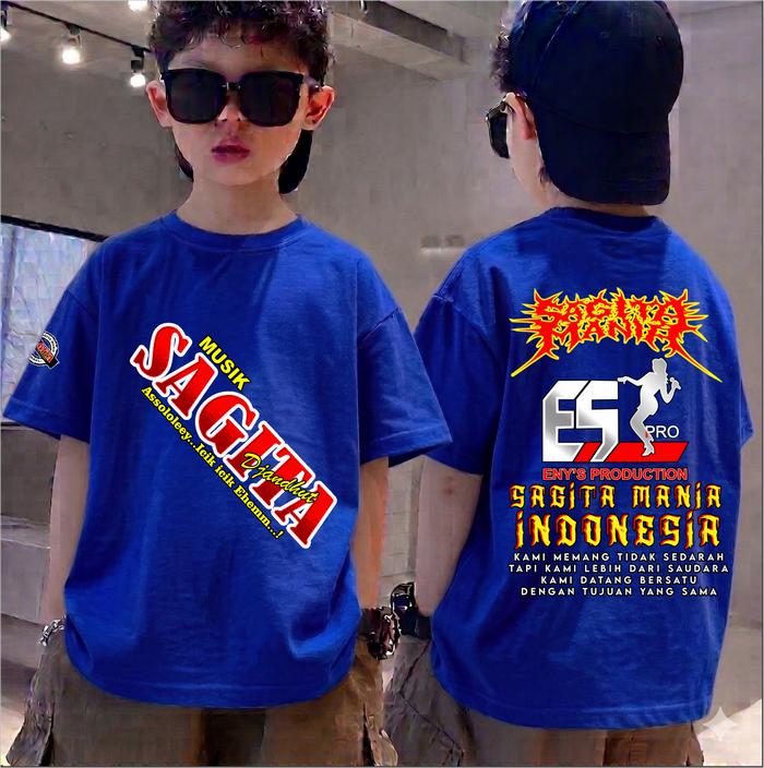 Kaos Distro Anak SAGITA MANIA INDONESIA SAGITA DJANDHUT T-Shirt Anak Laki-Laki & Perempuan Cotton Co