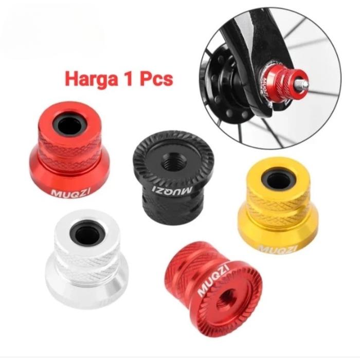 Baut Mur QR Quick Release Sepeda Aluminum Alloy AS Nut Bolt QR Skewer AS Hub Freehub Sepeda