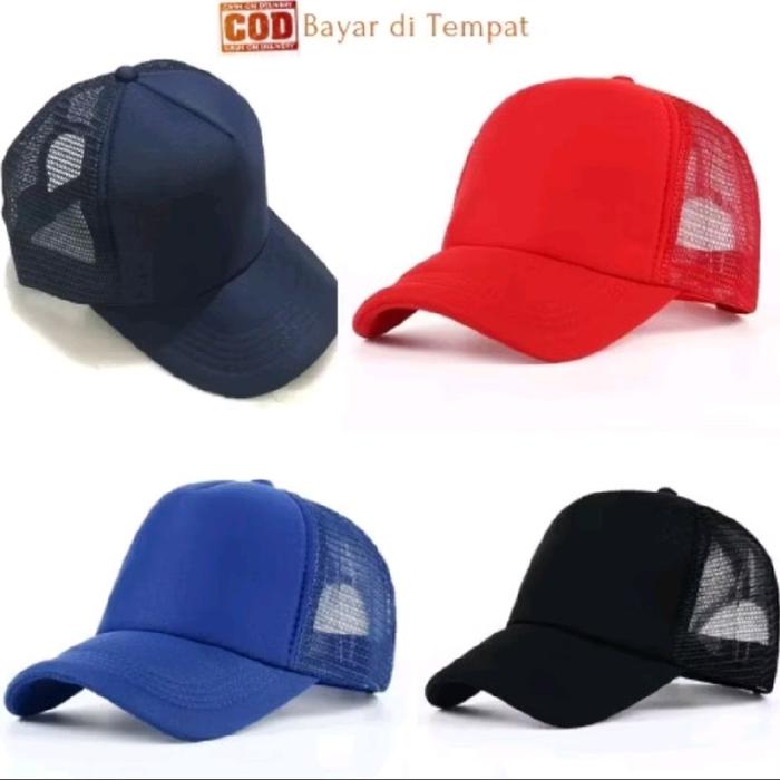 Topi Jala Polos Topi Trucker Polos Topi Polos Topi Jaring Polos Topi Topi Polos Dewasa