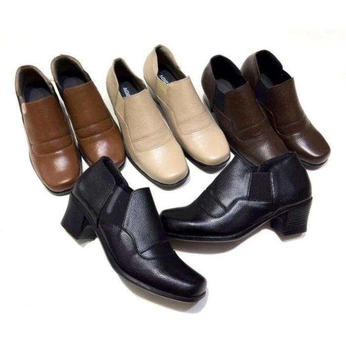 Sepatu Boots kulit asli garut / Sepatu Boots Wanita Korea Murah Original Kasual Sepatu Boots Kulit W