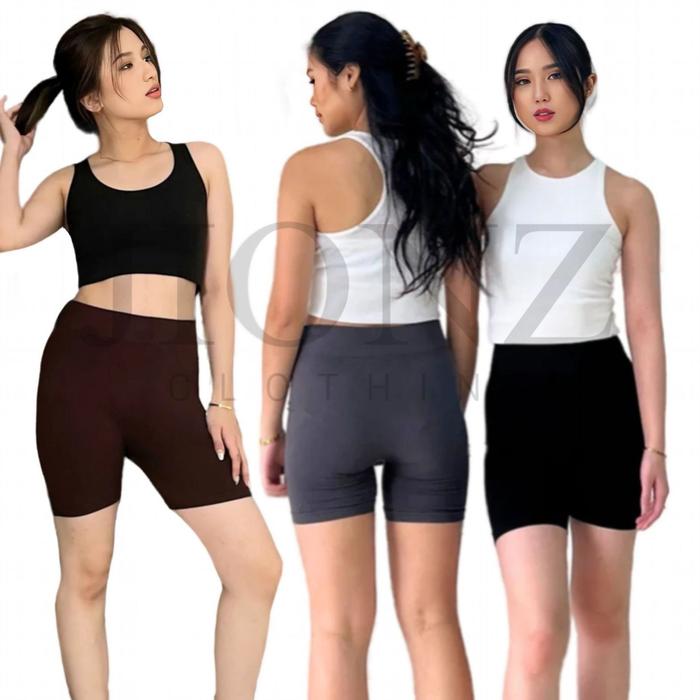 Celana Lagging Short Pants Wanita Hightwaist Laging pendek lajing Hotpants Import Olahraga sepeda Sp