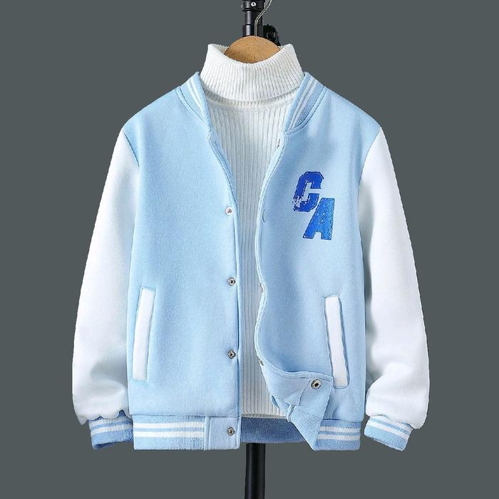 Jaket Varsity Baseball Anak Unisex CA California (1 th - 12 th) CUSTOM  (BISA CUSTOM INISIAL) Jaket 