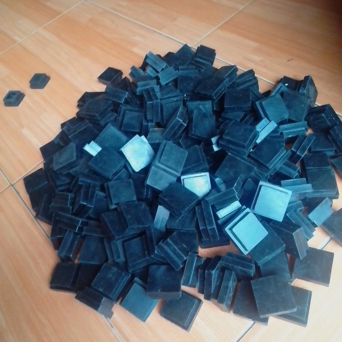 10 Pcs Karet Holo 3x3 Solid Padat Karet Kaki Hollow 30x30 Sepatu besi Holo