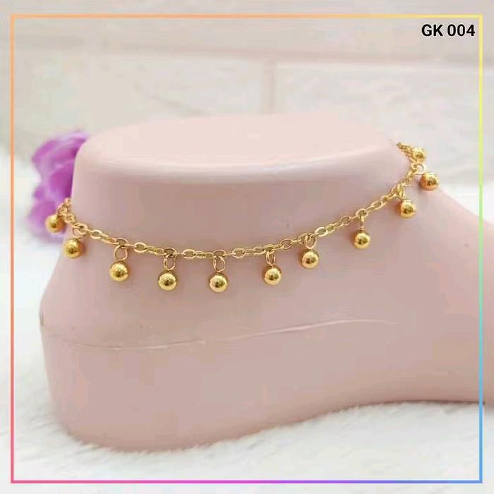 Gelang kaki wanita / Gelang kaki pria / Gelang kaki titanium / Gelang Kaki titanium anti karat / Gel