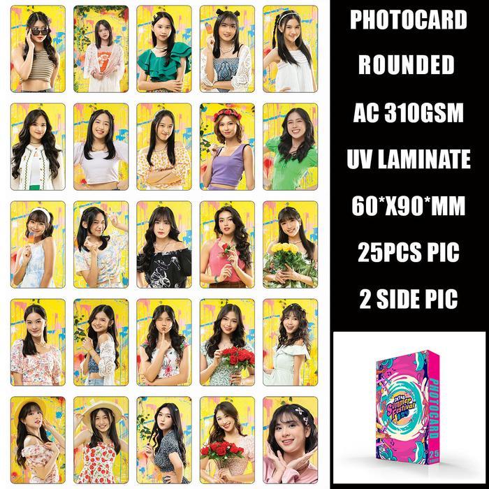 photocard jkt 48 summer festifal pingky library glossy premium