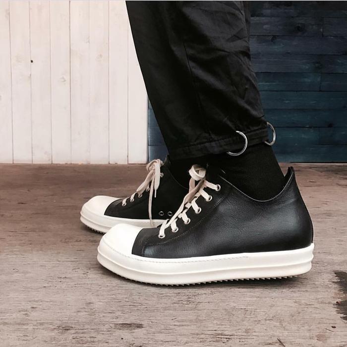 Rick Male Sneakers Leather Shoes Like Owens Sneakers Lace-up Women's