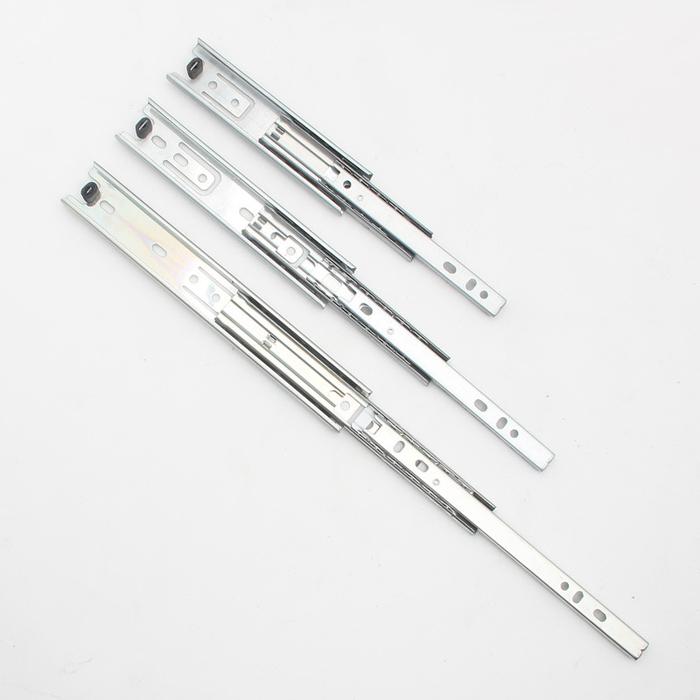 2 Pieces/pair Drawer Track Drawer Slide Three Rail Drawer Guide Rail