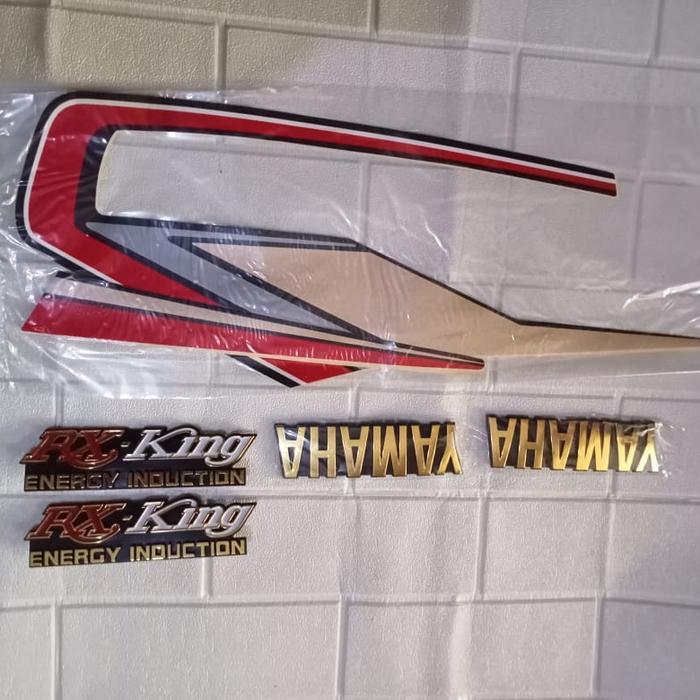 paket striping lis body RX-KING 92 merah set emblem tangki dan box aki [NTS]
