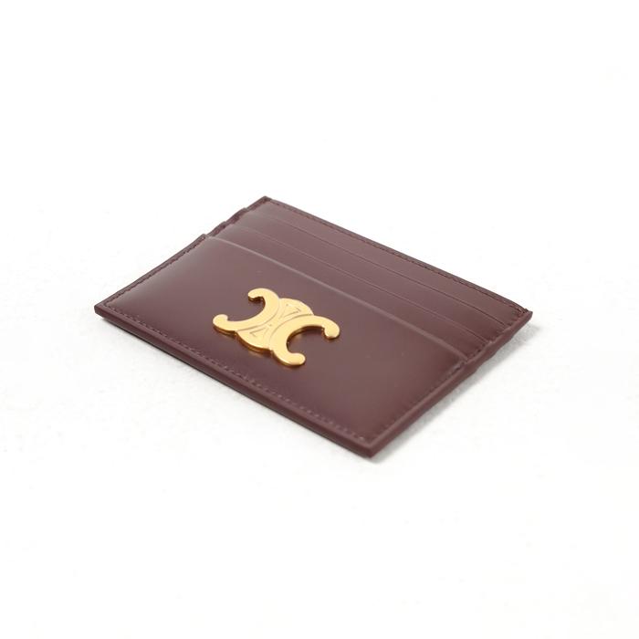 Dompet CELINE TRIOMPHE CALFSKIN GHW CHESTNUT BROWN CARD WALLET 100% ORIGINAL