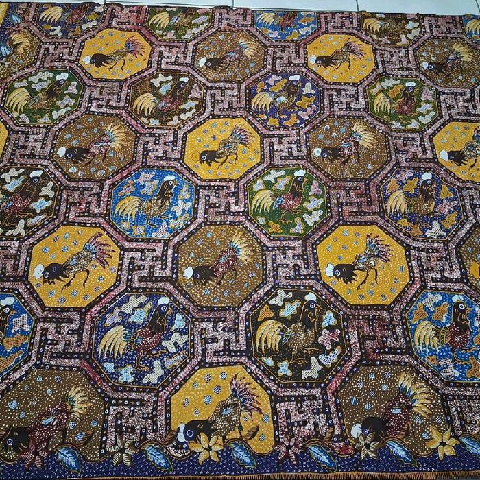 Batik kain panjang katun full tulis motif angkin ayam jago bktnu30332 uk 240cmx100cm