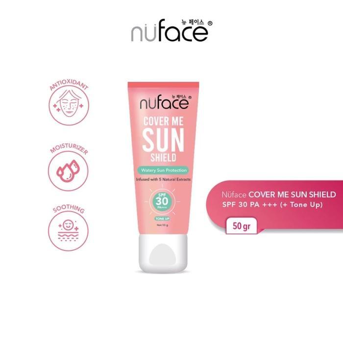 Nuface Cover Me Sun Shield Sunscreen | Nuface Sun Protect Cream 50gr | SPF 30 PA +++ dan SPF 50 PA++