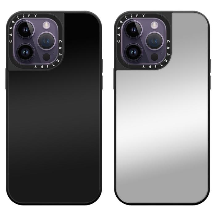 Casetify Silver Black Mirror Case iPhone 11 12 13 14 15 Pro Max