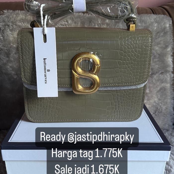 Audrey bag size Medium Olive Buttonscarves